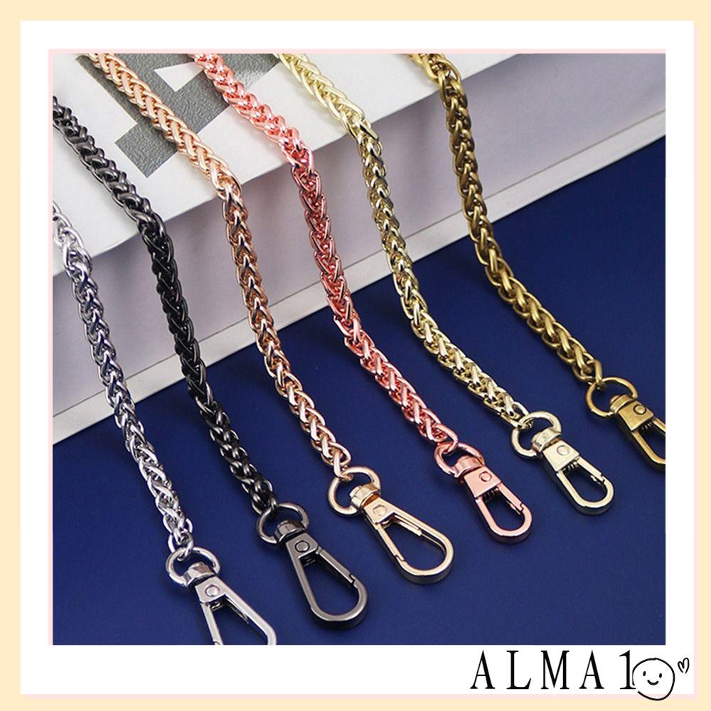 ALMA Shoulder Bag Straps, 120cm Metal Alloy Bag Chains, Replacement