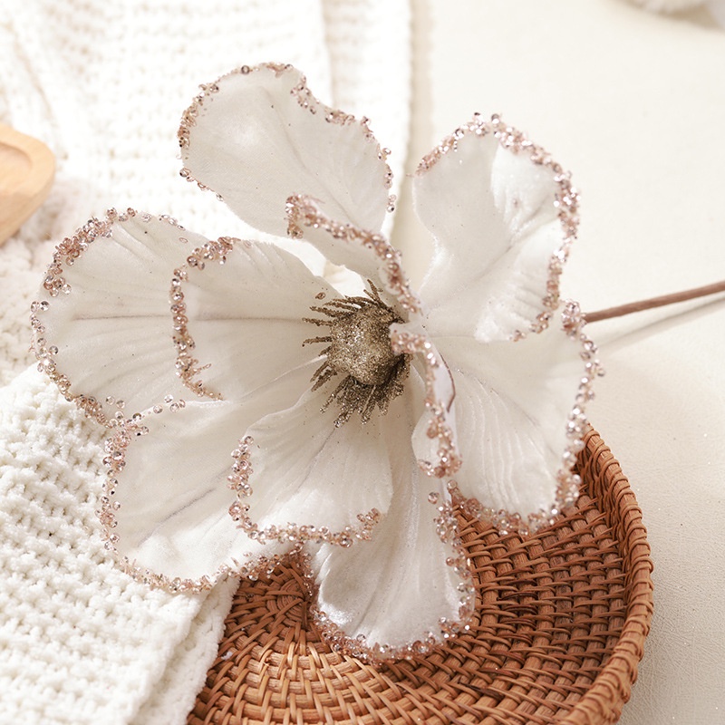 New Product 25cm Christmas Flower White Wine Red Christmas Flower