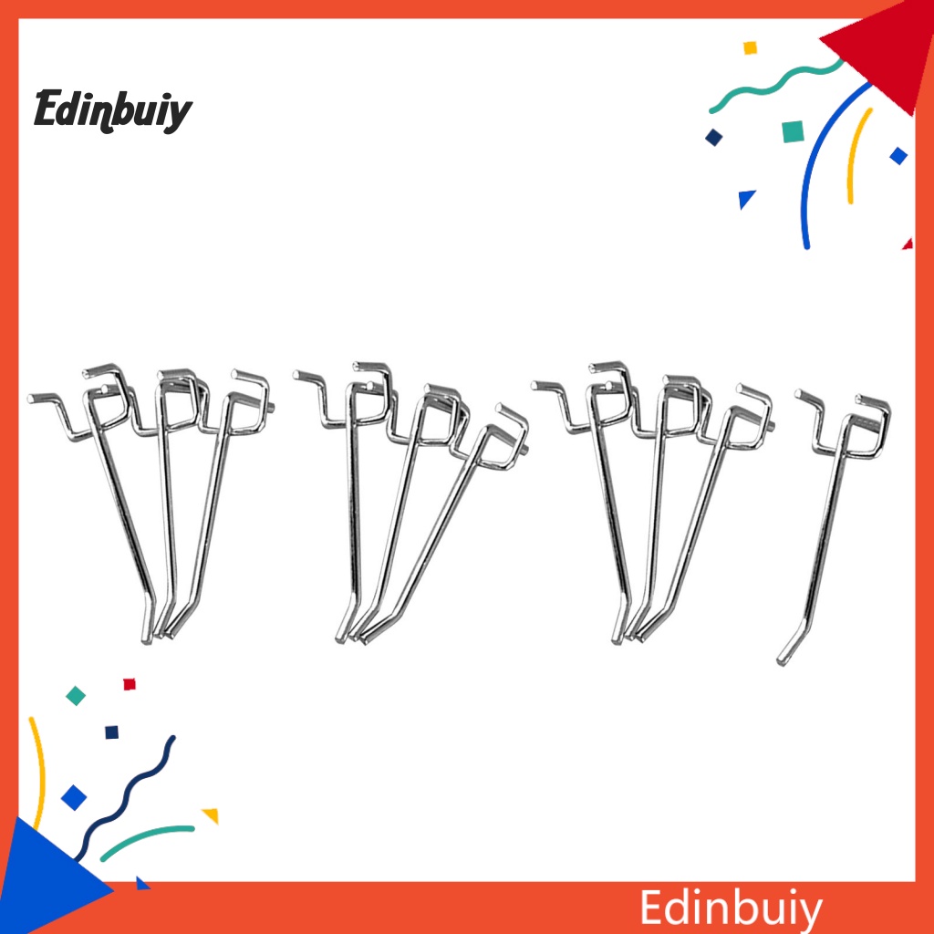 EDI 10Pcs Pegboard Hooks Professional Heavy Duty Iron Easy Installation