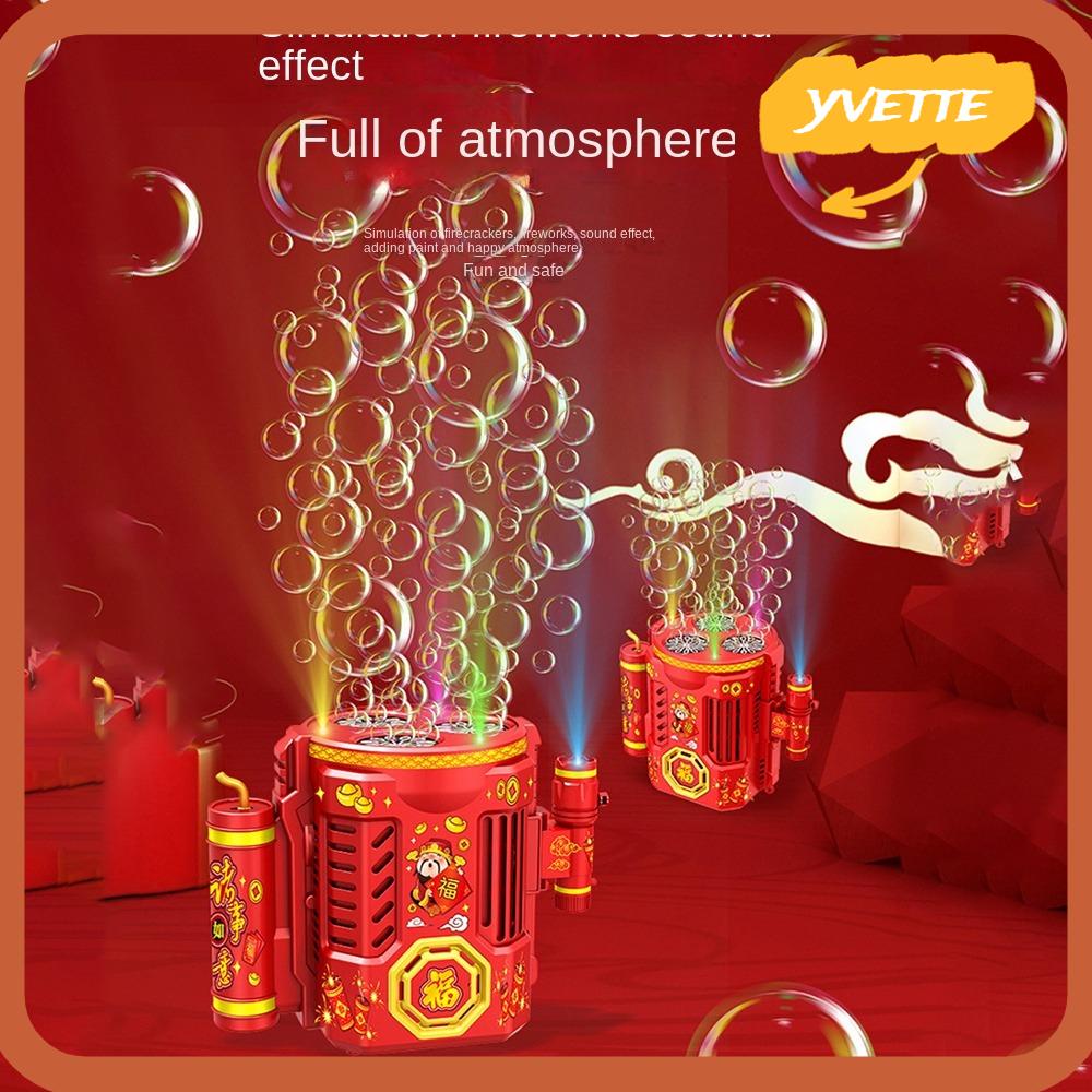 YVE Bubble Maker, 36 Holes Outdoor Soap Bubbles, Charge Firecracker