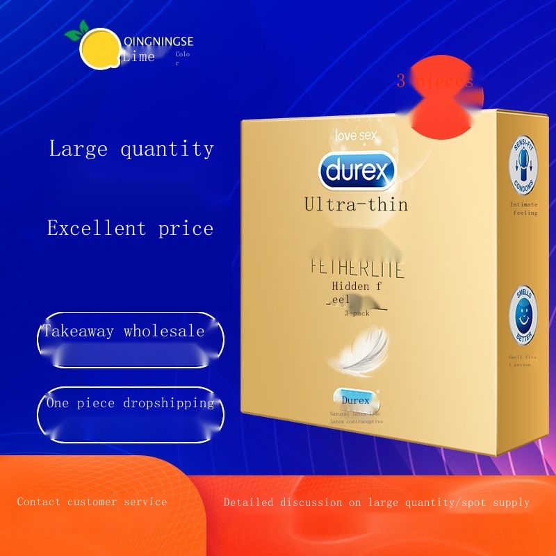 COD DLS Durex Condom Ultrathin Hidden 3pack Condom Couple Love Hotel Adult Supplies Wholesale