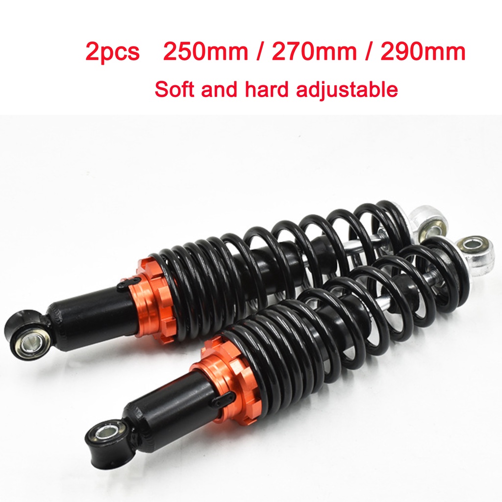 2PCS Ebike Motorcycle Hydraulic Rear Shock Absorber Universal Soft Hard