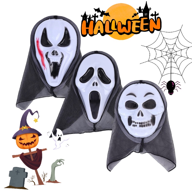 Scream Mask Skull Mask Phantom Mask Halloween Costume Ghost Shopee