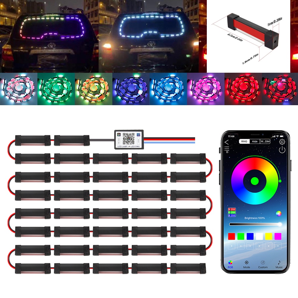 High Quality Car Rear Window LED Adhesive Ambient Light APP Voice