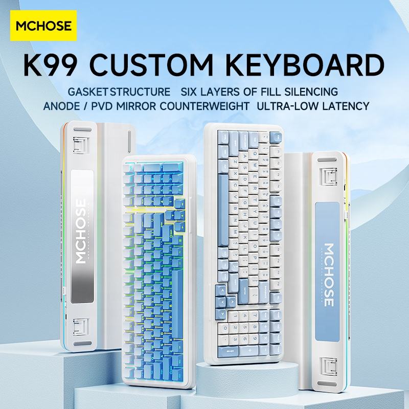 Ready stock!2023 New! MCHOSE K99 customized mechanical keyboard