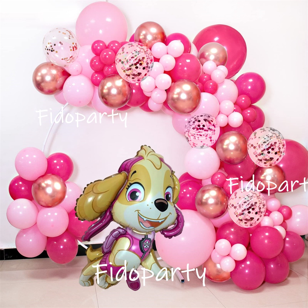 PAW Patrol Balloon Garland Arch Set 32inch Pink Number Balloon Animal