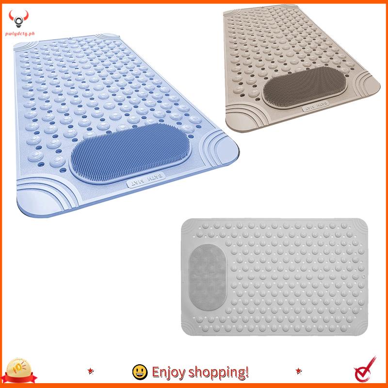 【pwlydc1g】Bathtub Mat NonSlip Rubber Shower Mat with Drain Holes