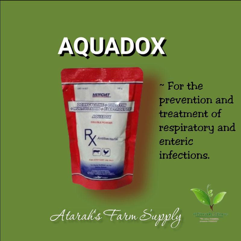 ♞COD! AQUADOX Doxycycline+Colistin+Multivitamin+Electrolytes (100gms
