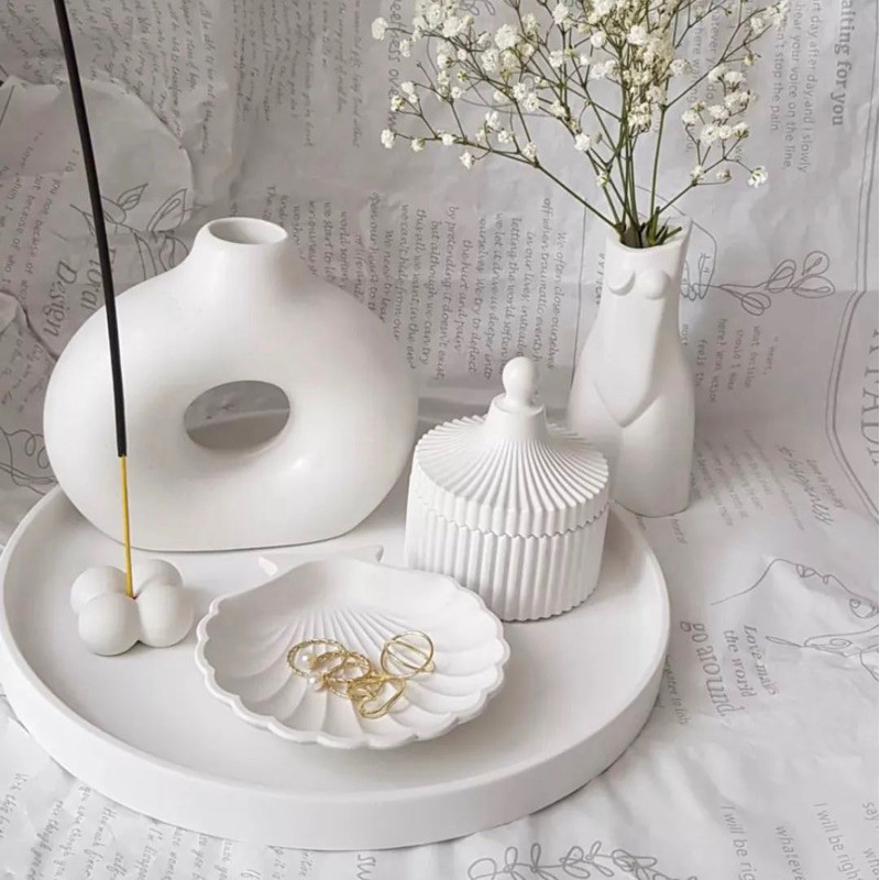 Aesthetic donut shape vase for home decor Shopee Philippines