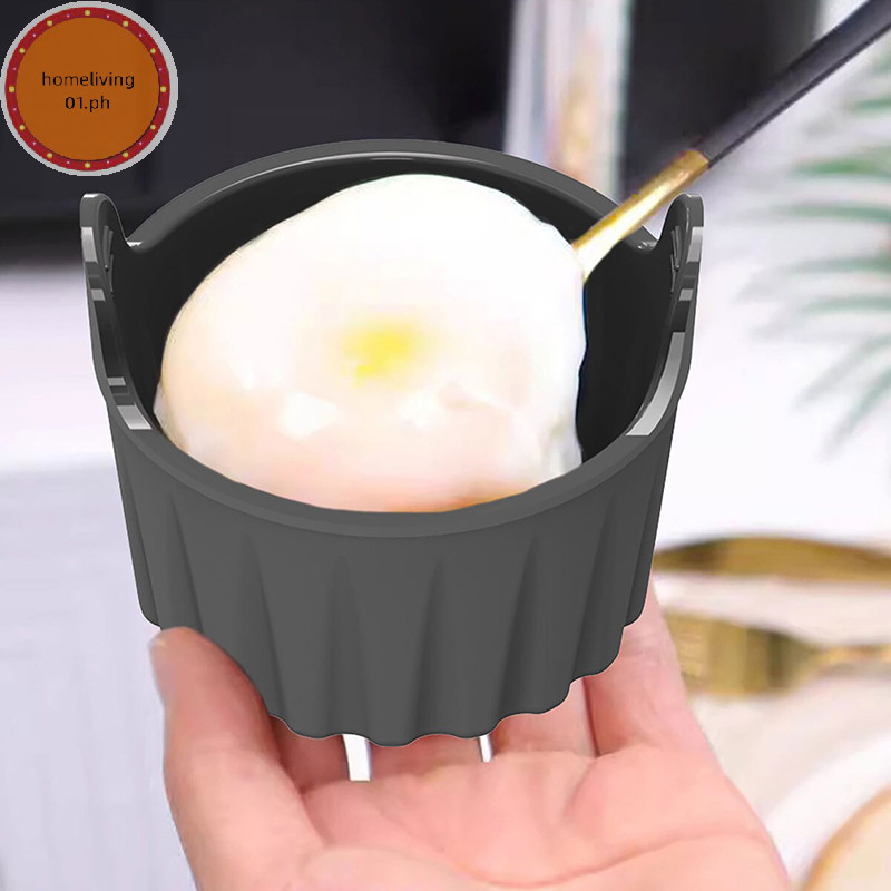 homeliving01 Air Fryer Egg Poacher Food Grade Silicone Egg Poaching Cups NonStick Round