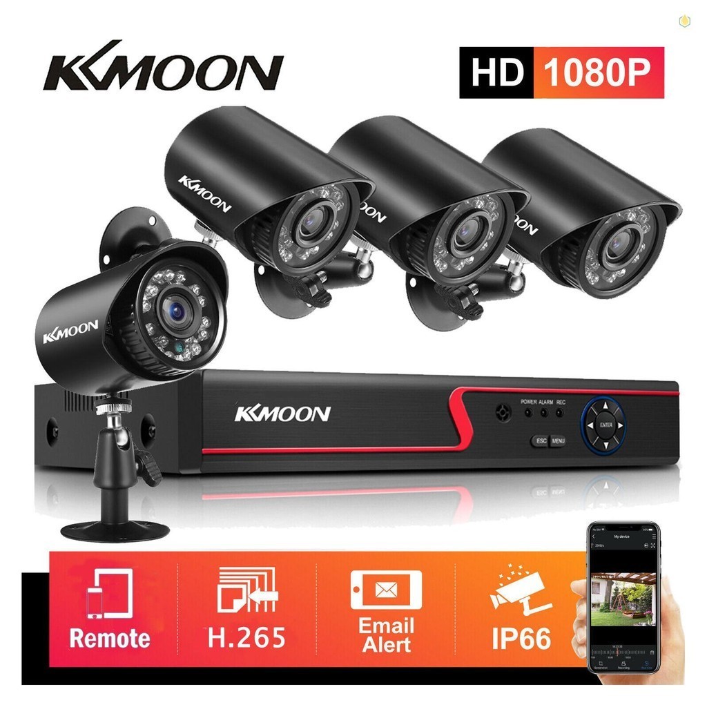 [torachel1]KKmoon DVR Video Recorder & 4 Security Cameras Set Security