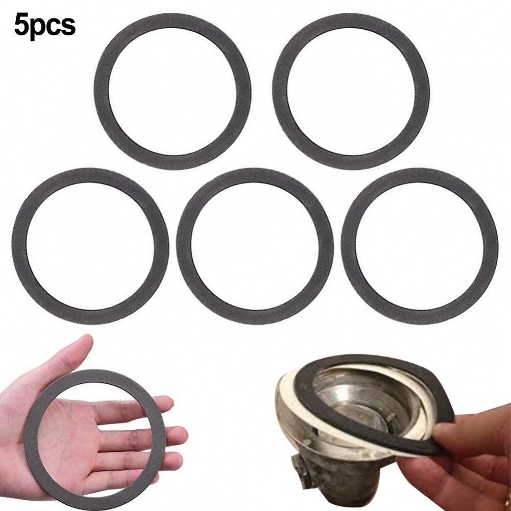 Seal Ring Strainer Gasket 5pcs Drain Kitchen No Need Plumber Putty Sink