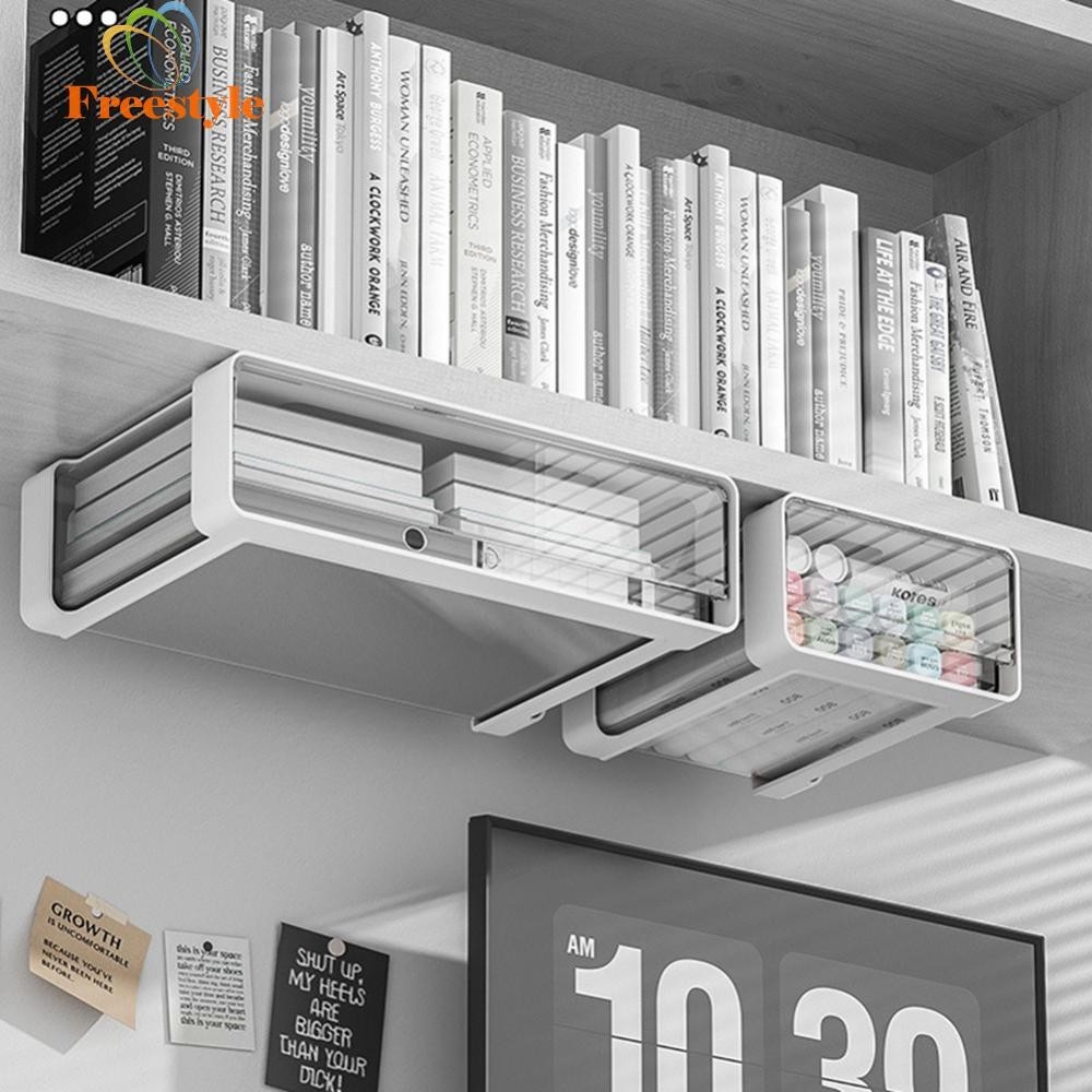 SelfAdhesive Under Desk Drawer Organizer Hidden Plastic Drawer Storage