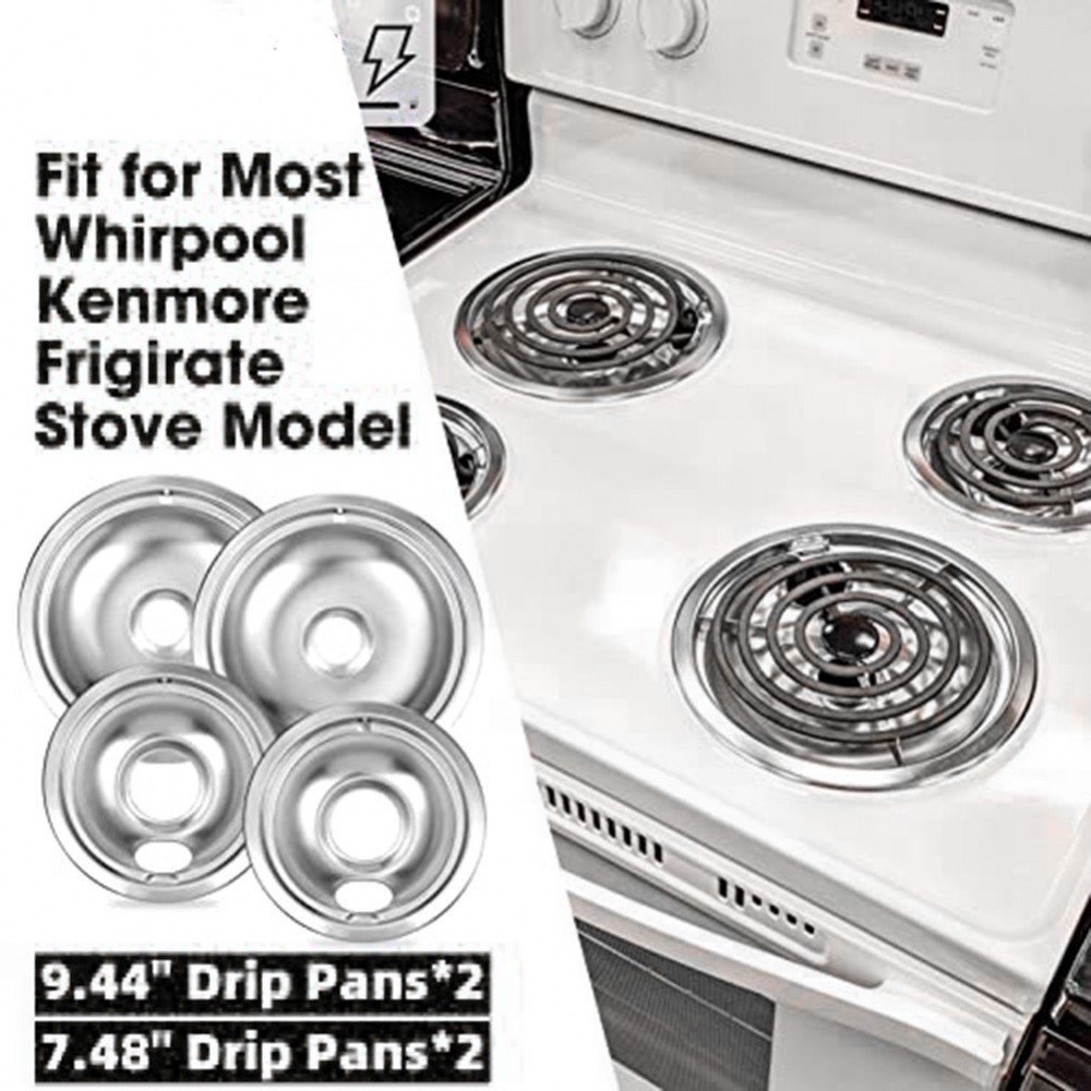 Compatible Replacement Drip Pans for Various Electric Cooktop Brands 4
