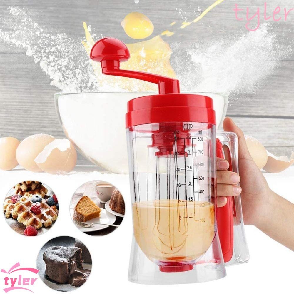 TYLER1 Batter Mixer, Hand Cranked with Scale Batter Dispenser, Baking