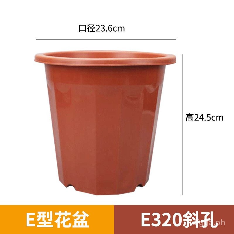 Wholesale E Type Red Flower Pot TwelveAngle Basin HighAngle Plastic