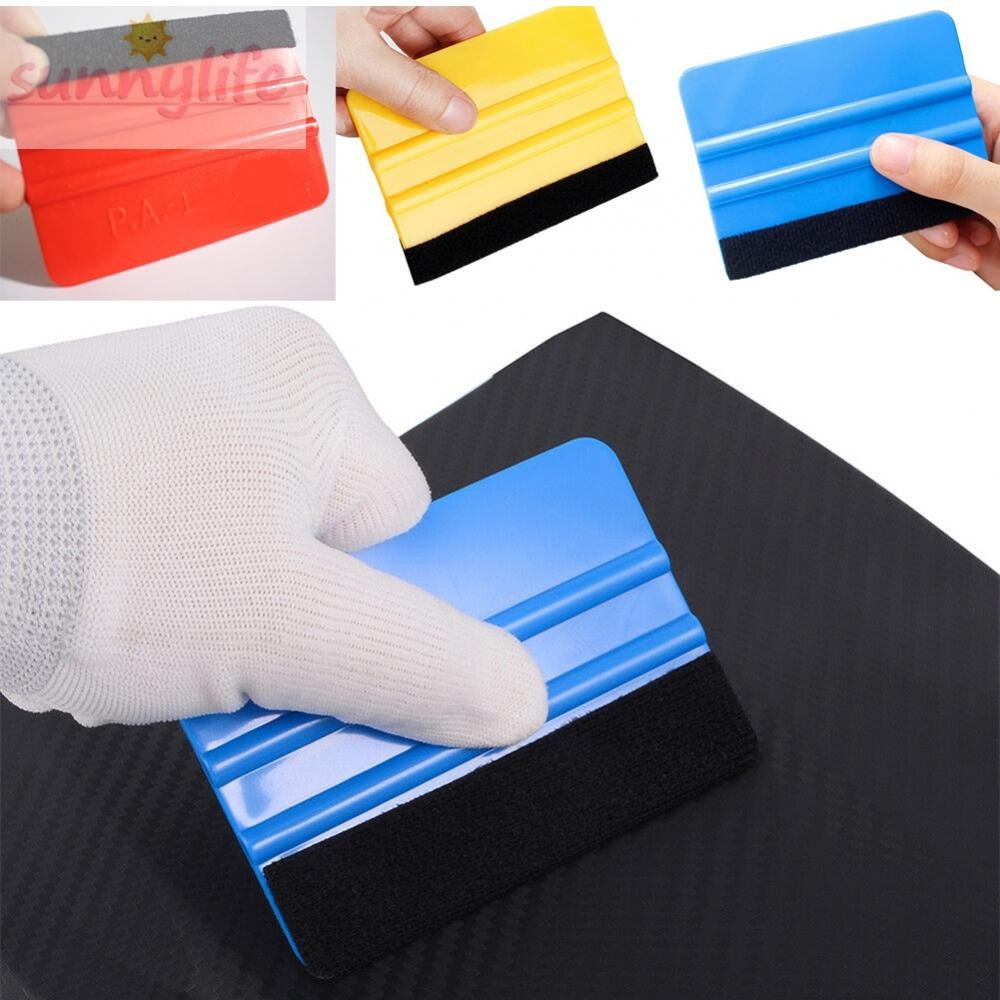 Durable Car Decals Vinyl Wrapping Spatula Tool Felt Edge Squeegee for