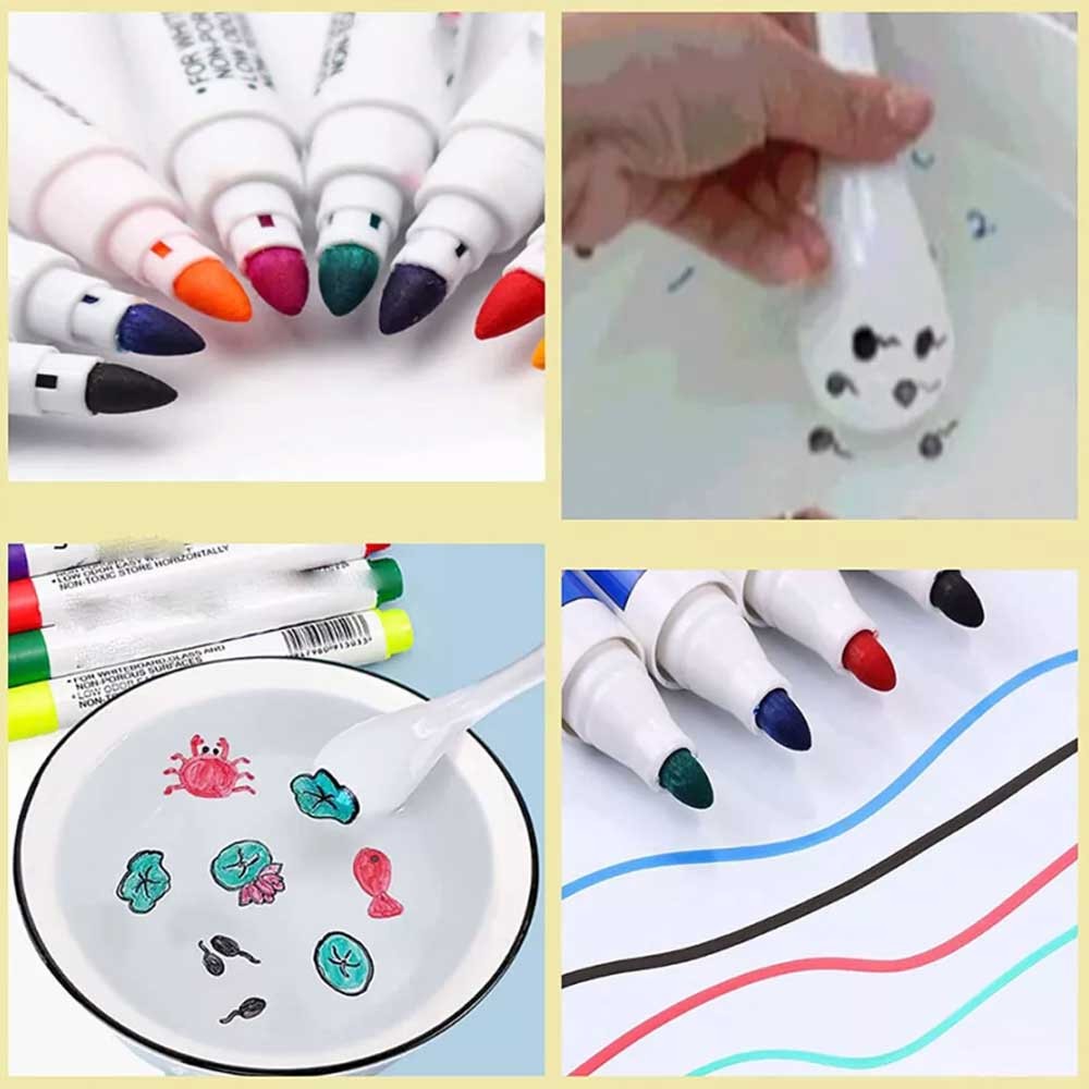 Magical Water Painting Pen Water Floating Doodle Pens12 Colors Kids