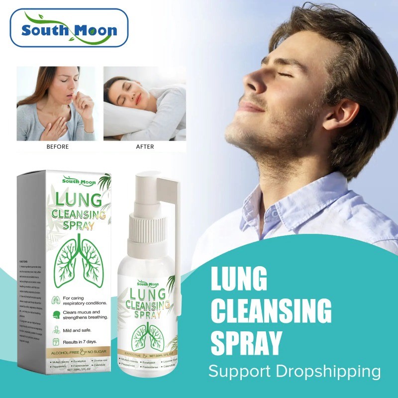 Lung Support Spray Sore Throat Cough Treatment Breath Cleaner