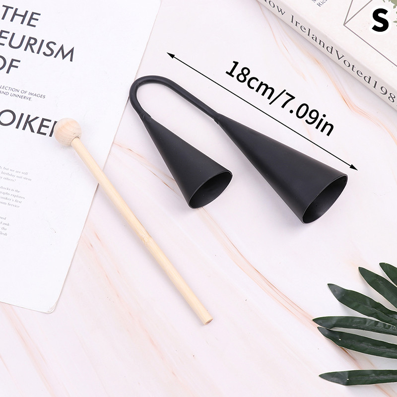 coloradoao 1Set Two Tone Metal Double Cowbell Percussion Musical