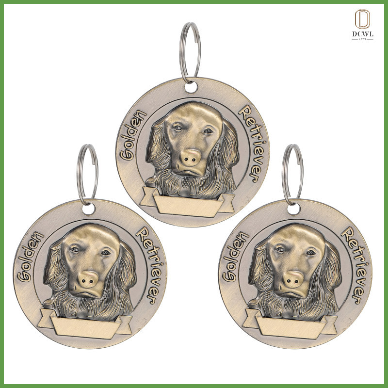 Pomeranian Hanging Decor Pet Name Tags ID Dog Collar Listing Golden