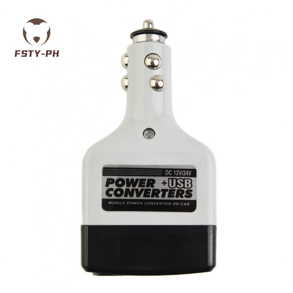 12V/24V DC to 220V Car Power Converter Inverter USB Charger with USB
