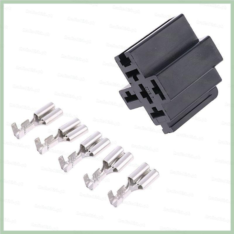 As 40A 5 Pin Relay Connector Socket with 5 x 6 3mm Terminals Car Truck