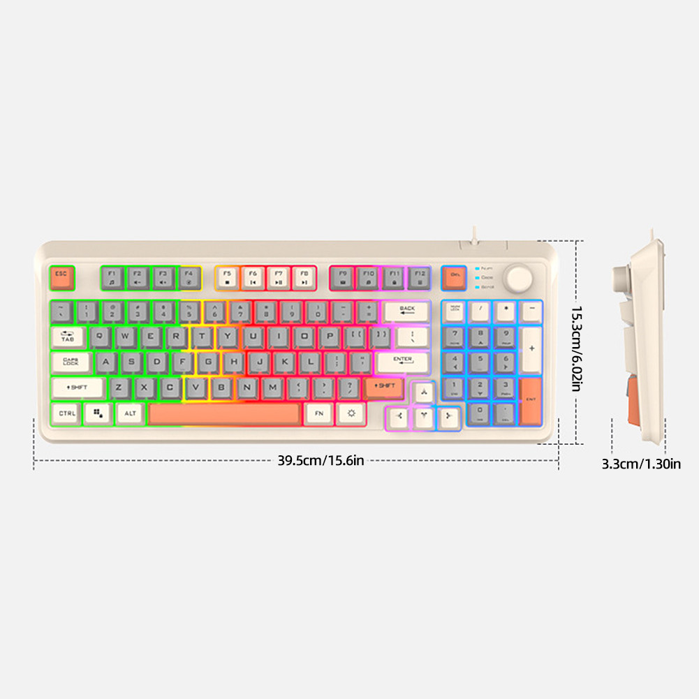 K82 Gamer Keypad RGB Light HotSwap Keyboard 94 Keys for Notebook