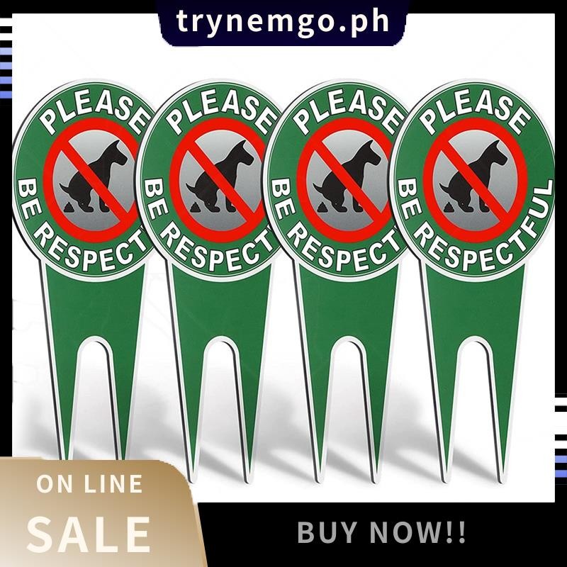 Available 4 Pieces No Poop Dog Signs Please Be Respectful No Pooping