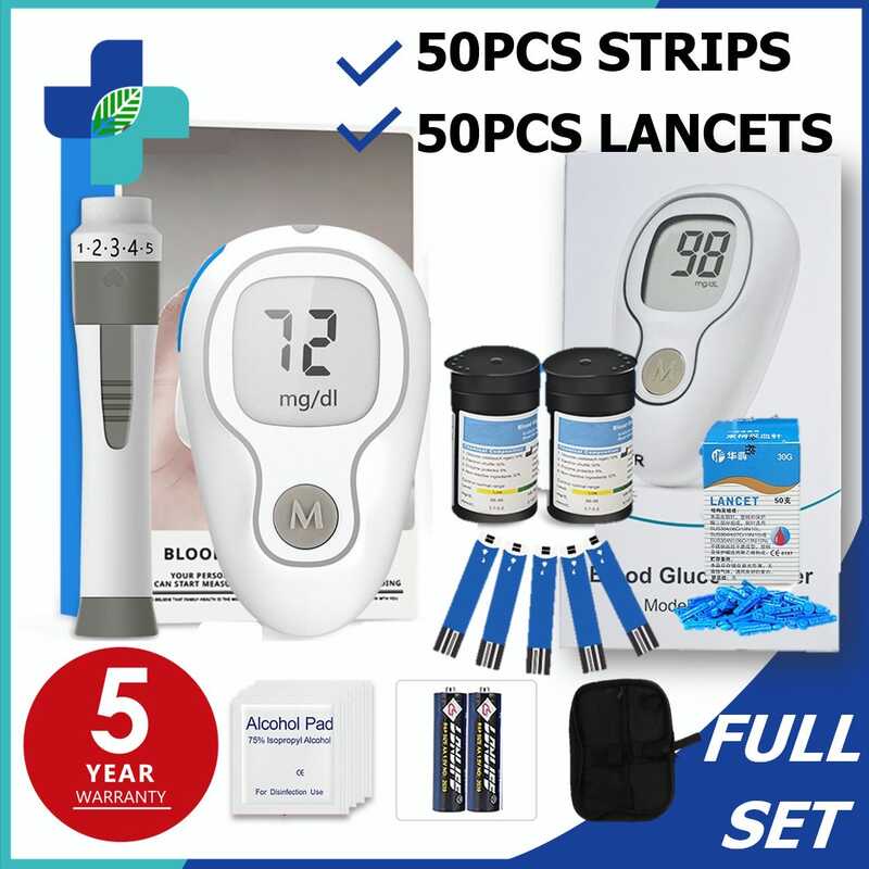 Blood Sugar Test Kit with 50pcs Glucose Test Strip and Lancets