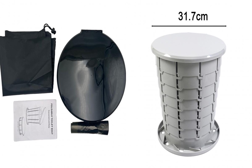 Skym* Adjustable Height Camping Toilet Folding Toilet Portable Camping