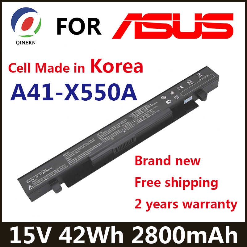 A41X550A 15V 2800mAh Laptop Battery 4Cells Para sa Asus A41X550 A450