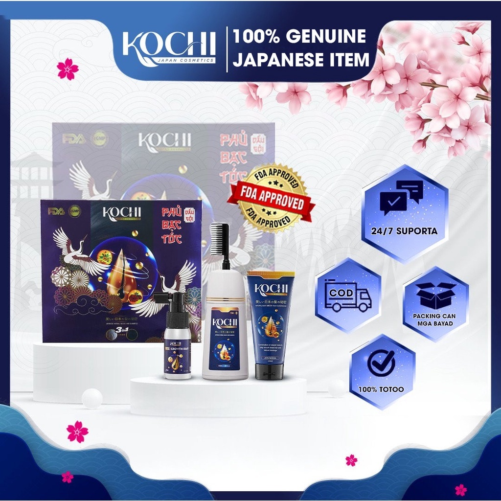 Mga Herbal Black hair shampoo na inilagay mula sa KOCHI Japan, ipinaggarantiya ni Combo Shampoo