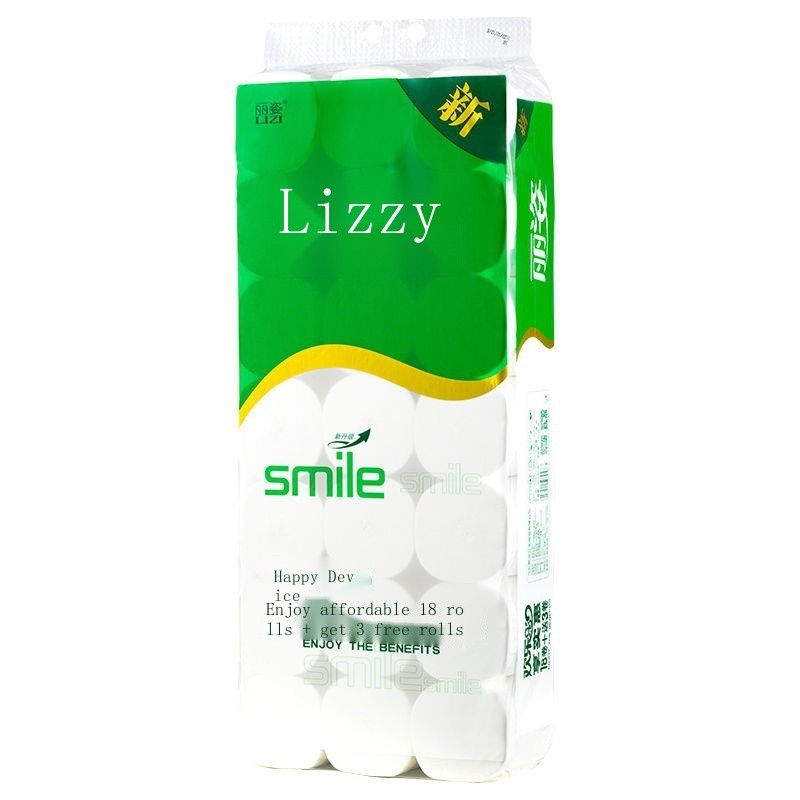 Lizi 4kg 5 Layers 21 Rolls Dormitory Household Roll Paper Coreless Raw