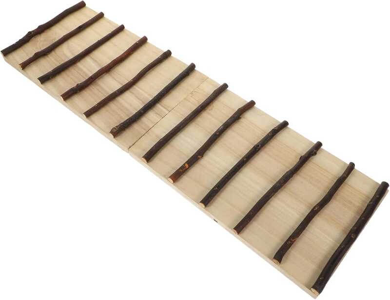 CIYODO Arch Gerbil Wooden Ramp Hamster Suspension Toys Chew Ferret Cage