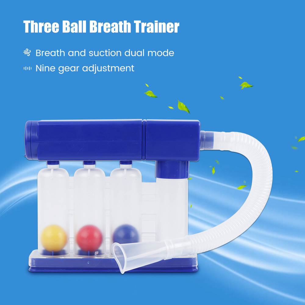 SALORIE 3 Trainer Lung Function Improvement Balls Breathing Trainer