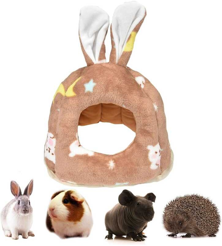 FLAdorepet Warm Plush Guinea Pig Hut Habitat Hedgehog Hideout Rat House