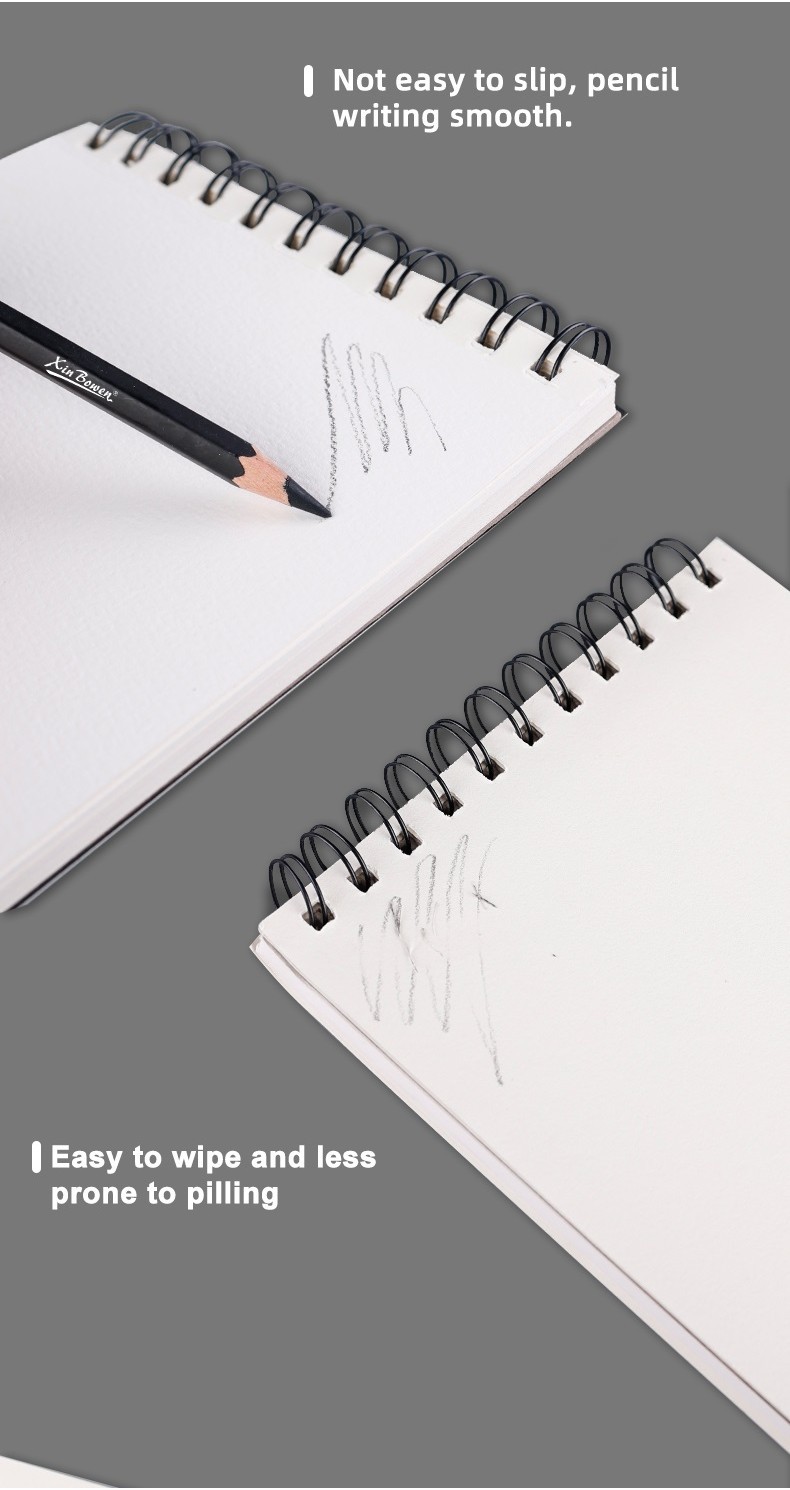 30 Sheets Sketchbook A5/A4/A3 Spiral Bound Sketch Pad, Acid Free Paper