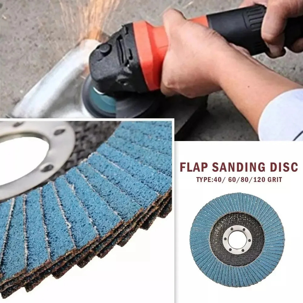 Metal Sanding Flap Discs 5Inch 125Mm Angle Grinder Wheels Blade 40Grit