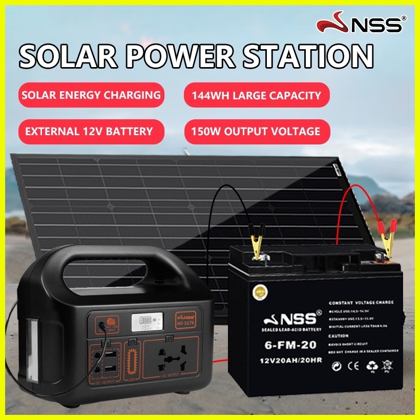 NSS 150W power station solar generator portable 12000mah generator with
