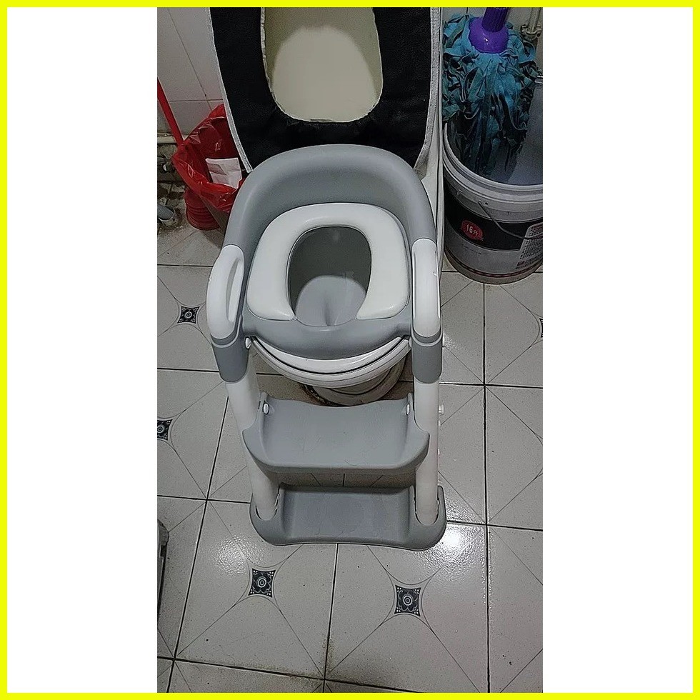 ⭐ ☩ Foldable Baby Toilet Seat Kids Toilet With Adjustable Ladder Child