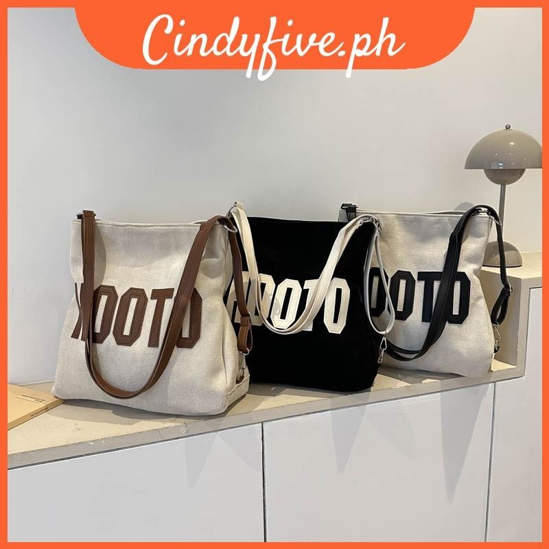 Roomy Stylish And Canvas Tote Bag With Zipper And Nylon For Fall Lining