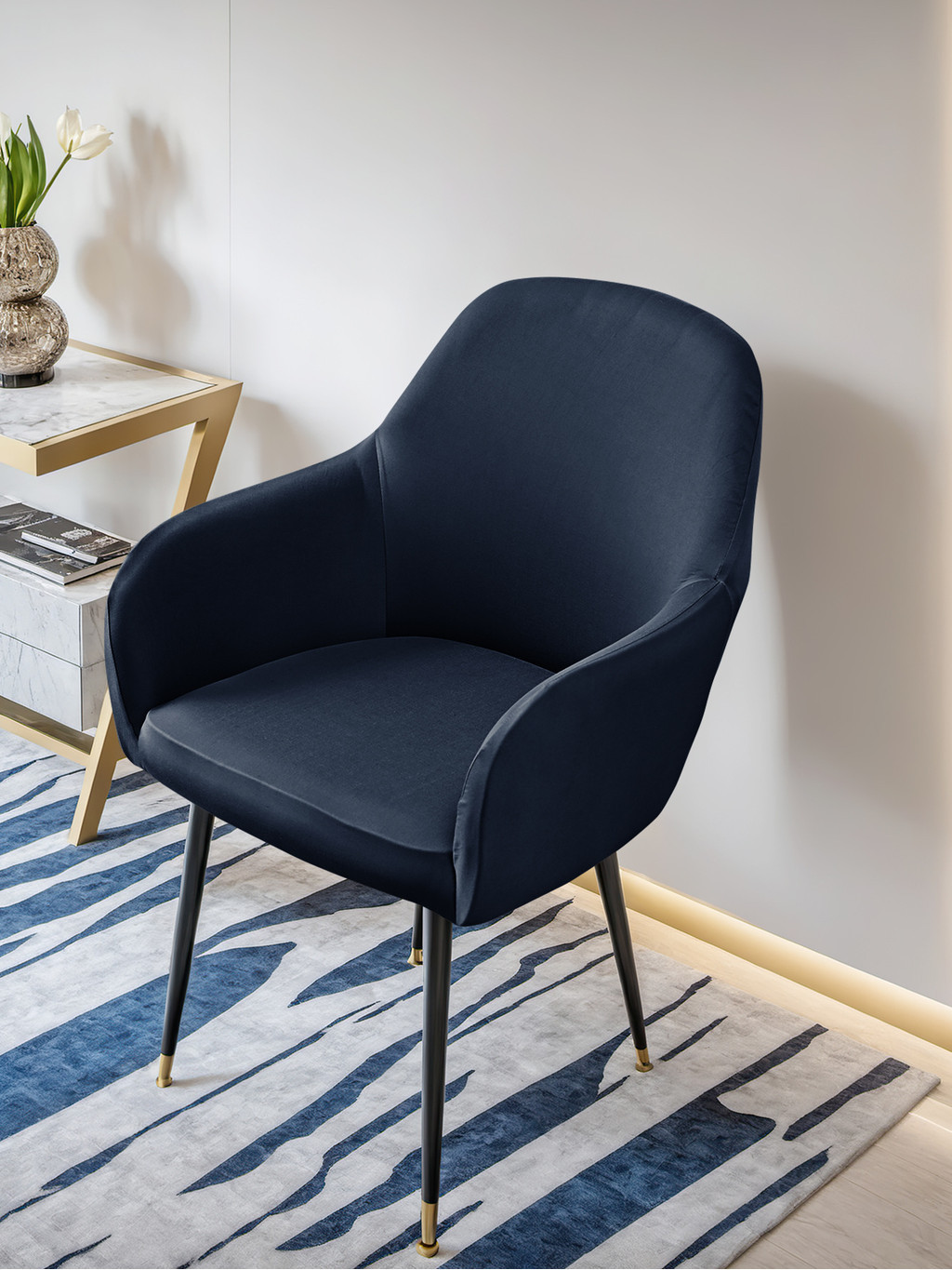 Newly Elastic Chair Seat Slipcover Milk Silk Curved Chair Cover Hotel