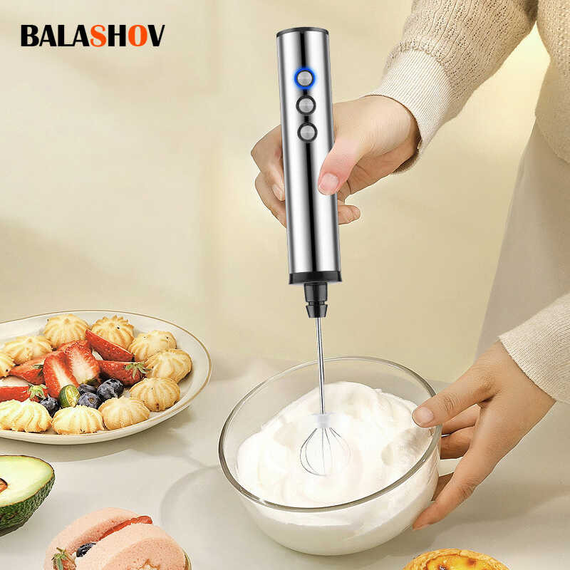3 In 1 Milk Frothers Electric Handheld Blender With USB Electrical Mini