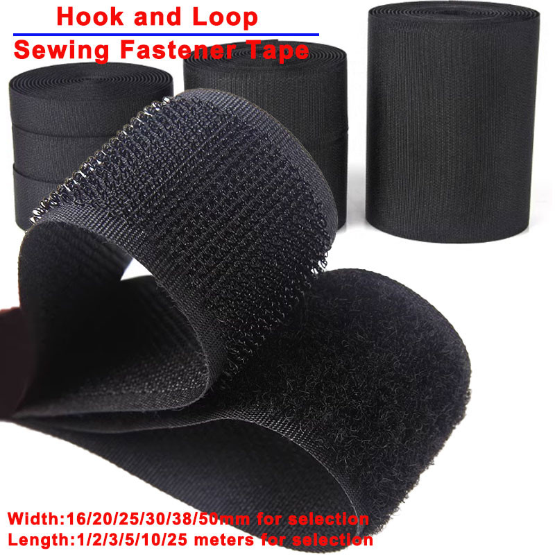 1Meter Sew On Hook and Loop Tape Fastening Nylon Fabric Tape Non