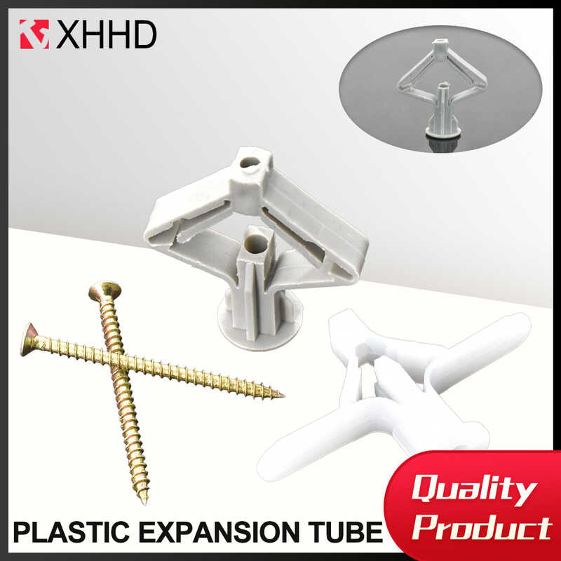 White/Grey Bolt Plasterboard Wall Plug Expansion Tube Self Drilg Anchor