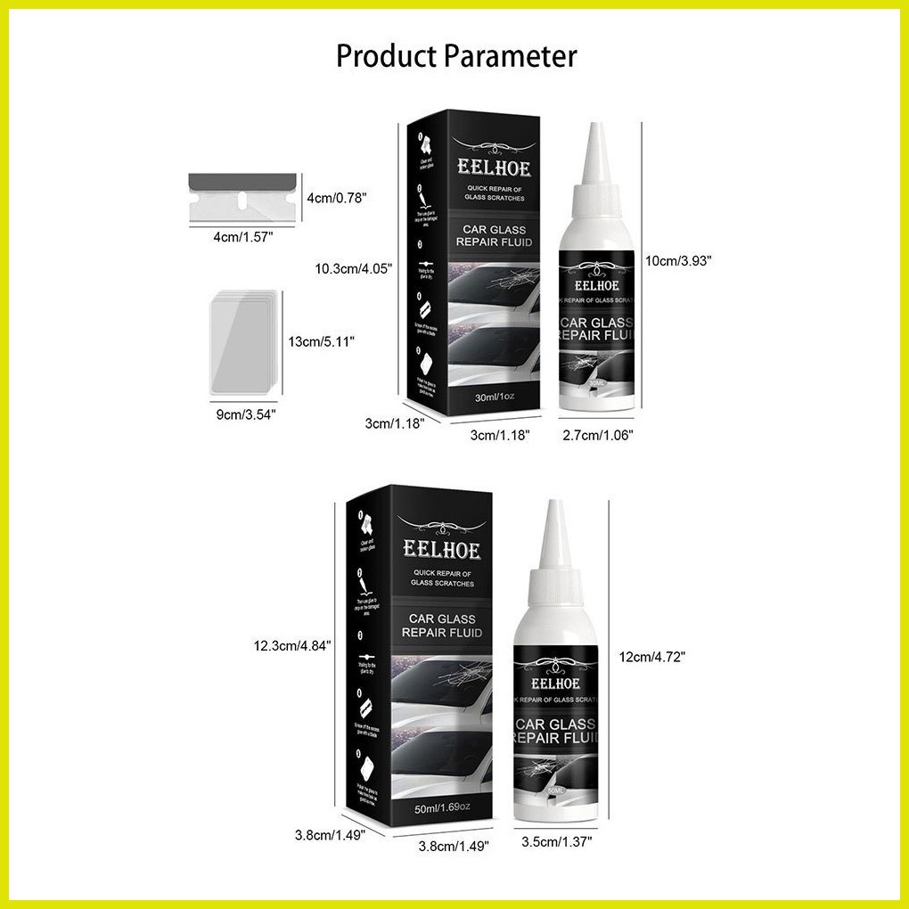 KN Life Glass Repair Kit Cracked Windshield Repair Kit Glass Crack