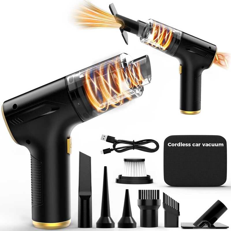 DEIFO Portable Cordless CleanerHigh Power 9000PA Suction,3in1 Car