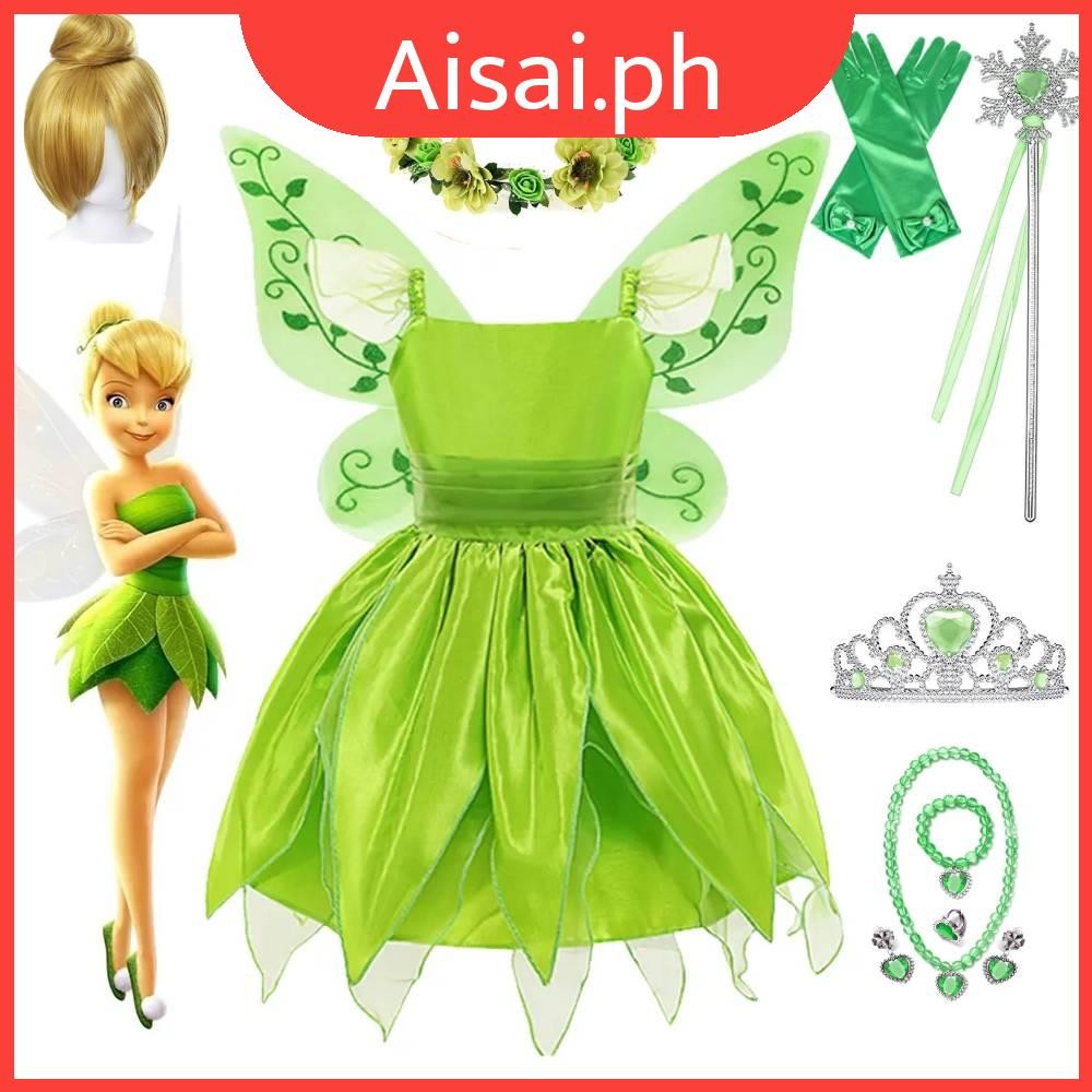 Kids Disney Tinker Bell Princess Costume Halloween Cosplay Girls Party