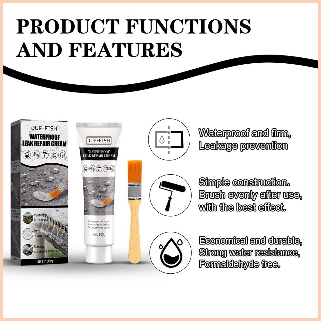 ☎ Waterproof Spray Sealant Waterproof Agent Sealing Invisible Paste